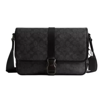 COACH League Canvas Messenger Bag, Crossbody Bag, Shoulder Bag Tubas Men's Black
