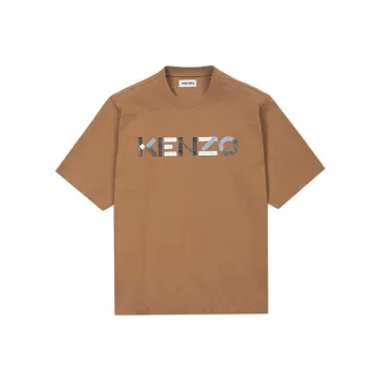 KENZO T Shirts Men Brown Yellow