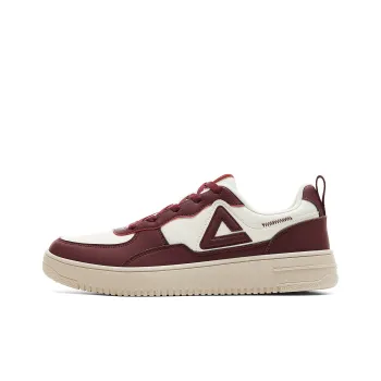 PEAK Slip Resistant Cushioning Abrasion Resistant Low Top Skateboard Shoes Men's Malva Red