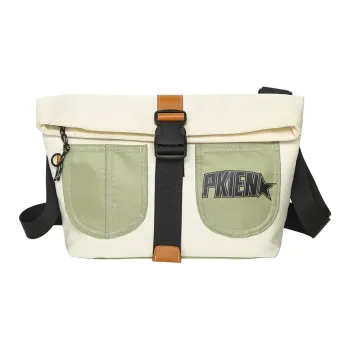 Ceion Keust Nylon Crossbody Bag Regular Unisex White & Green/White & Yellow