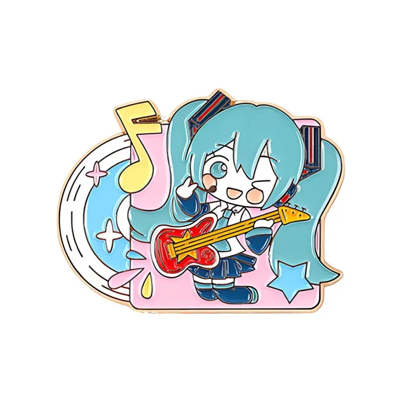 Kinbor Hatsune Miku Cartoon Sweet Fun Melody Zinc Alloy Brooch Badges-1