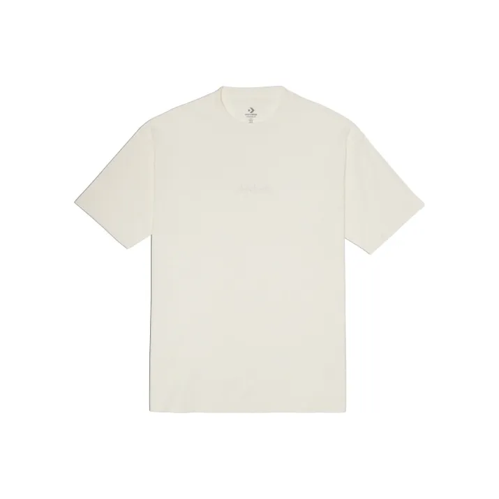 Converse Drop Shoulder Sleeve T Shirt Unisex Ecru-0