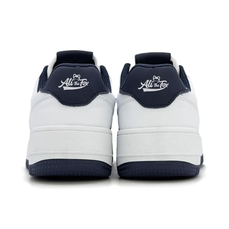 ALI THE FOX Low-Top Skateboard Shoes Women's Classic White/Hai Chang Blue-19