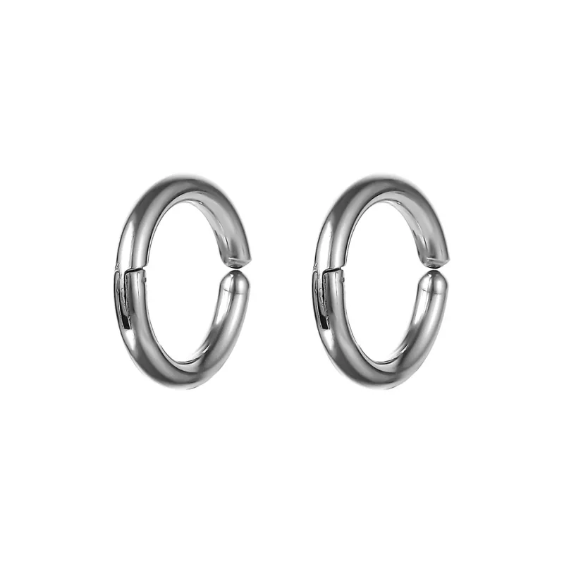 MISS XIA JWY Titanium Steel Clip On Earrings Unisex-0