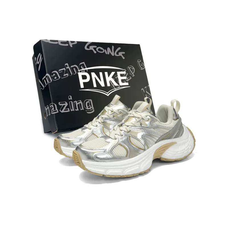PNKE Slip Resistant, Abrasion Resistant, Breathable, Lightweight, Height Increasing Low Top Chunky Sneakers Unisex-7