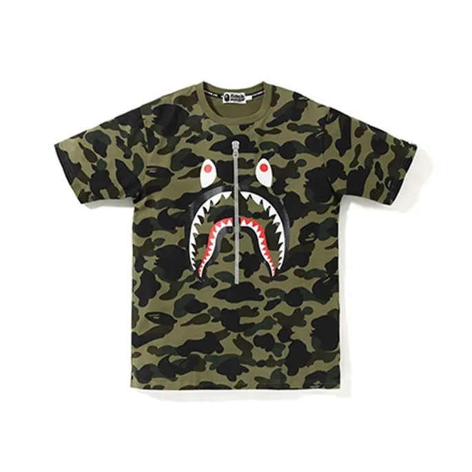 Bape 1st Camo Ponr Shark Tee-0