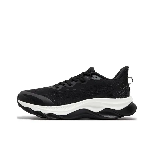 361° Durable Breathable Low Top Casual Running Shoes Men's Black White