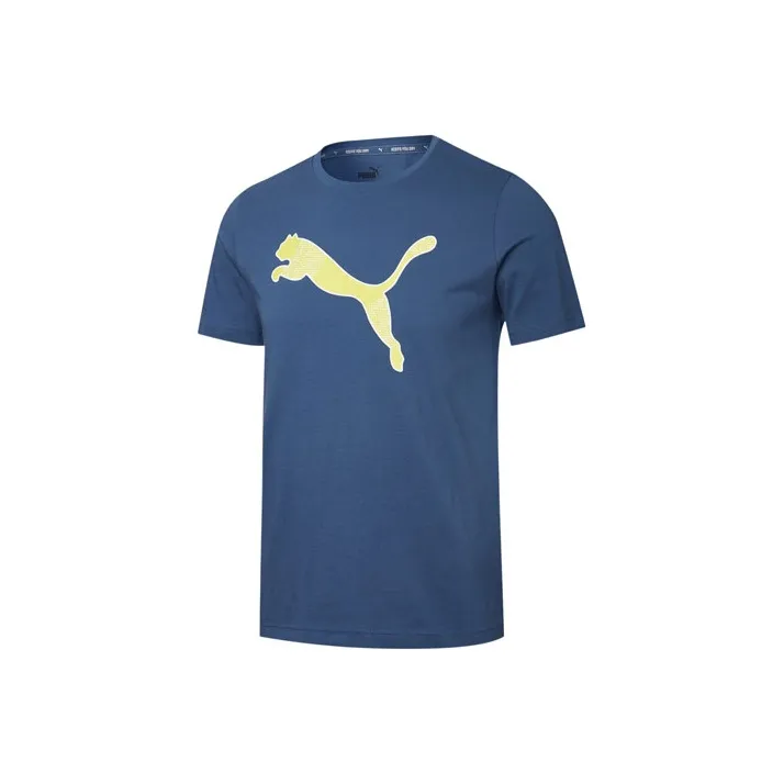 PUMA Graphic T Shirt Men's Dark Denim Blue-0