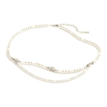CHANEL Metal Waist Chains Women's White 