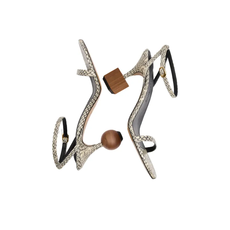 Jacquemus Bisou Strap Sandals 9cm Women's Light Umber-5