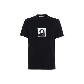 Givenchy Red Woman Print Cotton T shirt Black