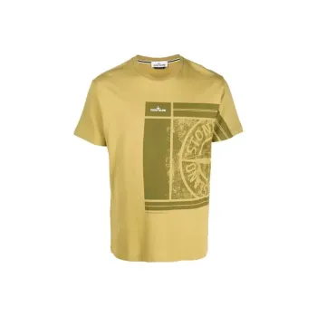 STONE ISLAND T Shirts Men Yellow