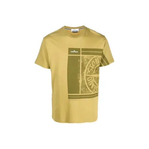 STONE ISLAND T-Shirts Men Yellow