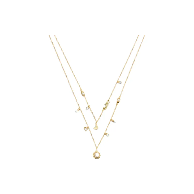COACH Brass Plated Necklaces Women's Gold-0