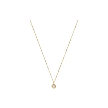 COACH Cubic Zircon Necklaces Women's Gold