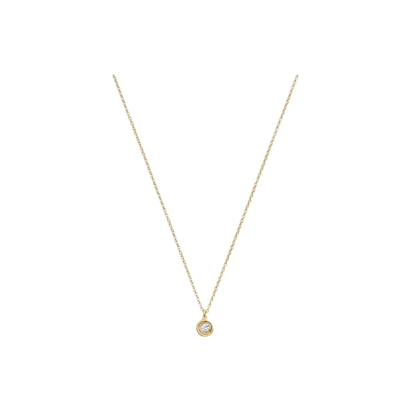COACH Cubic Zircon Necklaces Women's Gold-0
