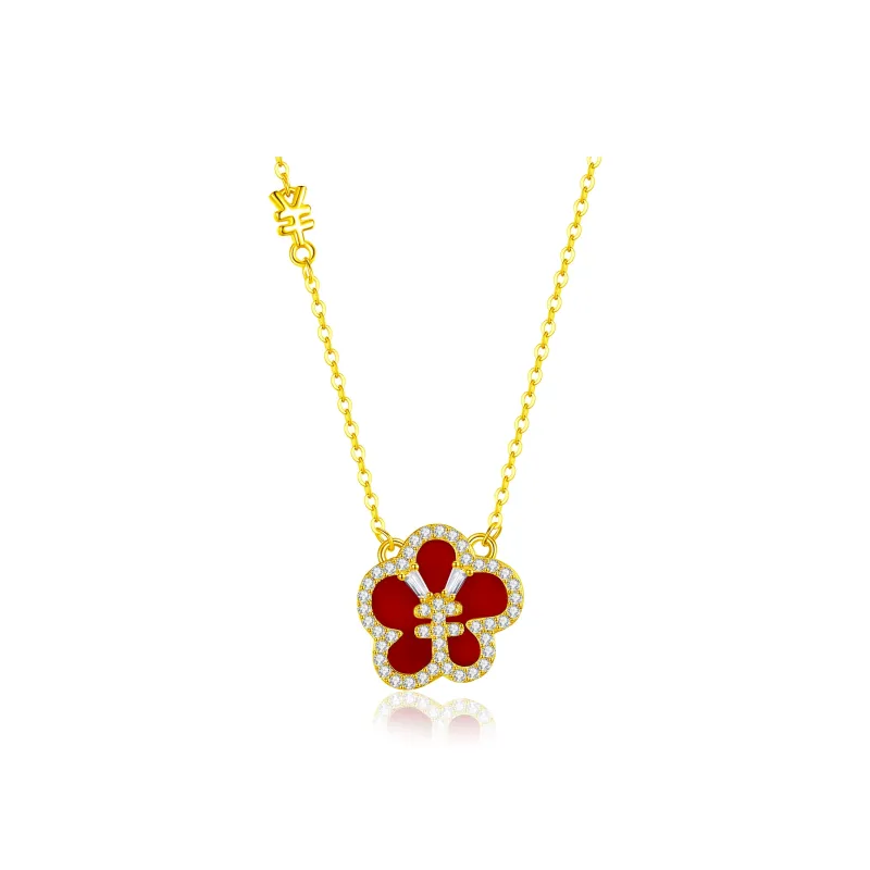 Lao Feng Xiang Agate Necklaces Women's-4