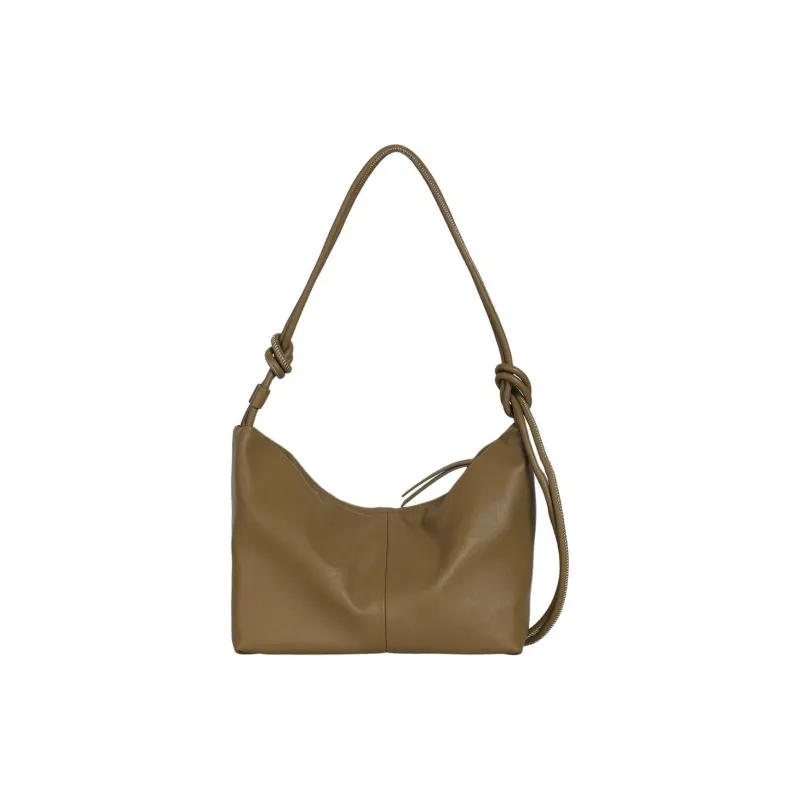 Kikawa Card Synthetic Leather Shoulder Bag Medium Size Women's Yellow Green-3