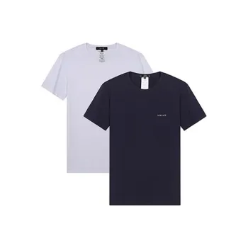 VERSACE T Shirts Men 2 Pack White/Dark Blue