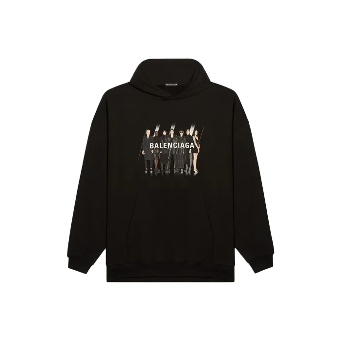 Balenciaga Sweatshirt Loose Fit Style Men's Black-0