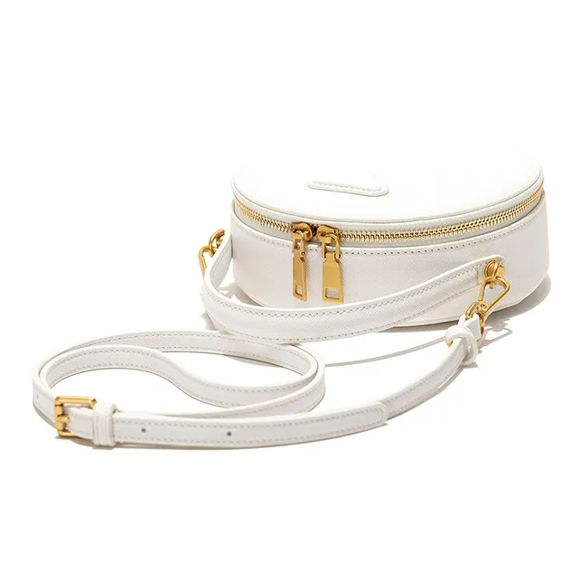 Vigno Synthetic Leather Handbag One Shoulder Crossbody Regular Women's White/Pink/Black-2