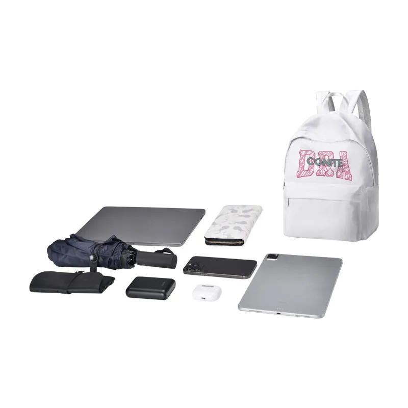 DRACONITE Polyester Backpack Laptop Bags Unisex White-4