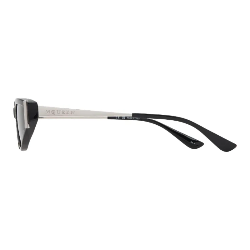 Alexander McQueen Acetate Metal Recycled Acetate Cat Eye Sunglasses Women's Black-3