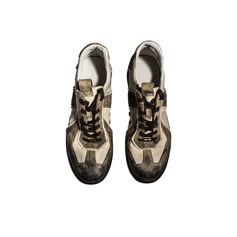 Rewrite Low Top German Army Trainers Unisex Khaki-3