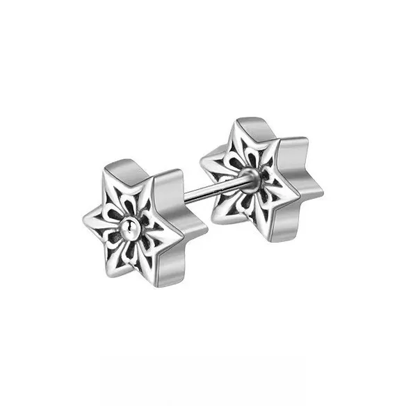 ZWU Silver Plated Cool And Stylish Stud Earrings Unisex-0