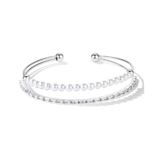 YINCHIE Niche Girl Versatile Double Layer Layering Bangles Women's