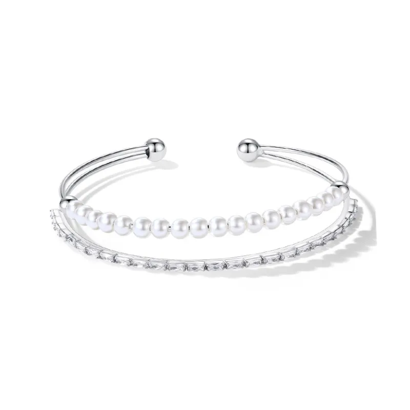 YINCHIE Niche Girl Versatile Double Layer Layering Bangles Women's-0