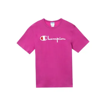 Champion Short Sleeved T Shirt US Version Unisex Purple