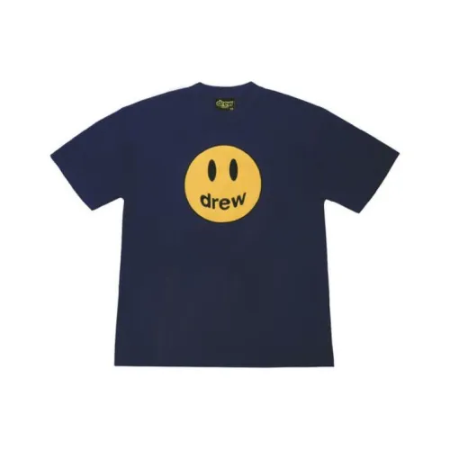 Drew House Smiley Collection T Shirts Unisex Marine Blue