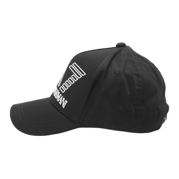 EMPORIO ARMANI Logo embossed Cotton Baseball Cap-3