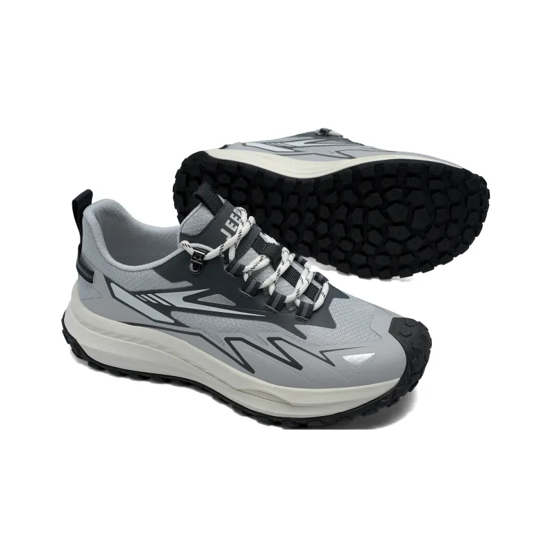 JEEP SPIRIT Cushioning Rebound Wear Resistant Slip Resistant Low Top Running Shoes Men's Moon Dust Gray-2