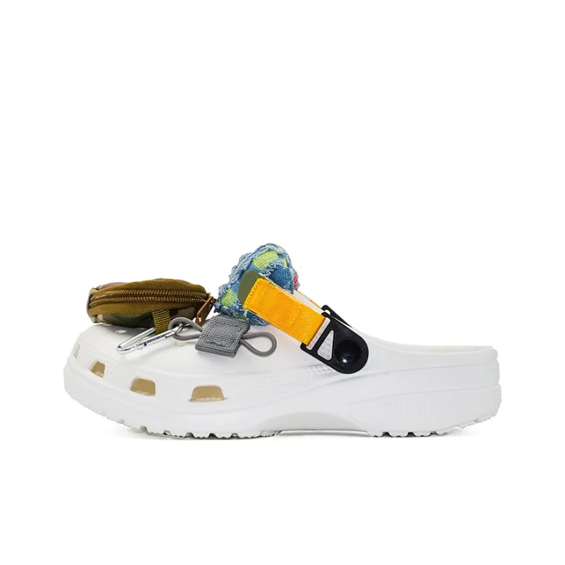 OUBT Urban Reconnaissance, 3D Effect Pocket Clogs Men's White-0