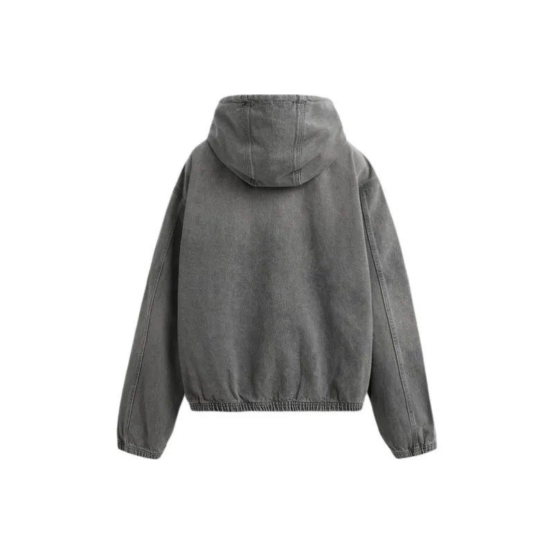 ZARA Denim Jackets Men Gray-1