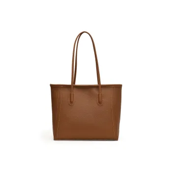 Dusen Kangaroo PU Shoulder Bag Regular Women's Black/Khaki/Ecru/Coffee/Brown
