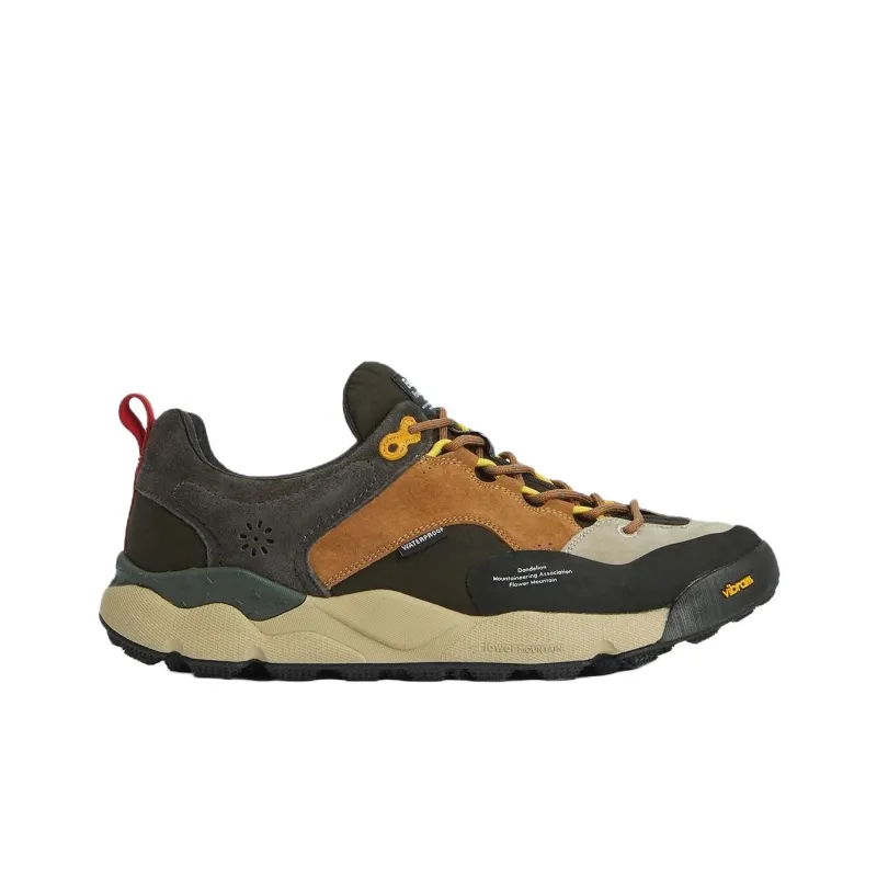 FLOWER MOUNTAIN x BARBOUR Back Country Uni Mid Top Casual Shoes Unisex Brown-1