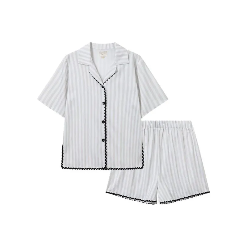 Shuya Pajama Set Women's Light Gray-0