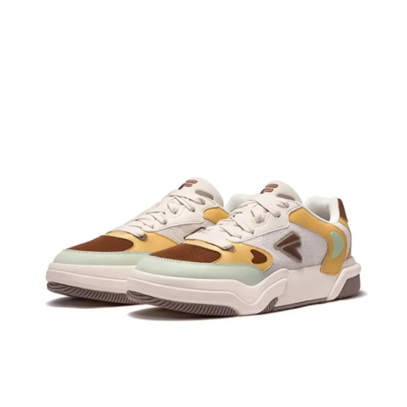 FILA FUSION GRIND Slip Resistant, Lightweight, And Breathable Low Top Skateboard Shoes Men's Beige-2
