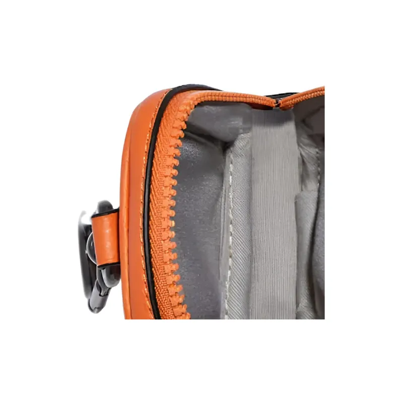 COACH Canvas With Leather Keychain Coin Purse Bag Accessory Women's Orange-4