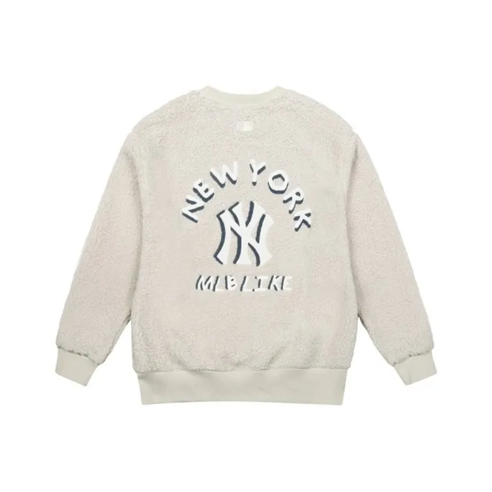 MLB New York Yankees Sweatshirts Unisex Ecru-0
