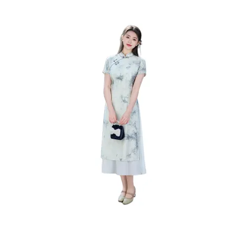 ENEESSI Spring Summer Release Cheongsam Women's Apricot