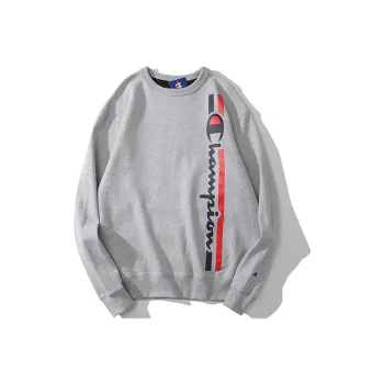 Champion Sweatshirt US Version Unisex Light Gray