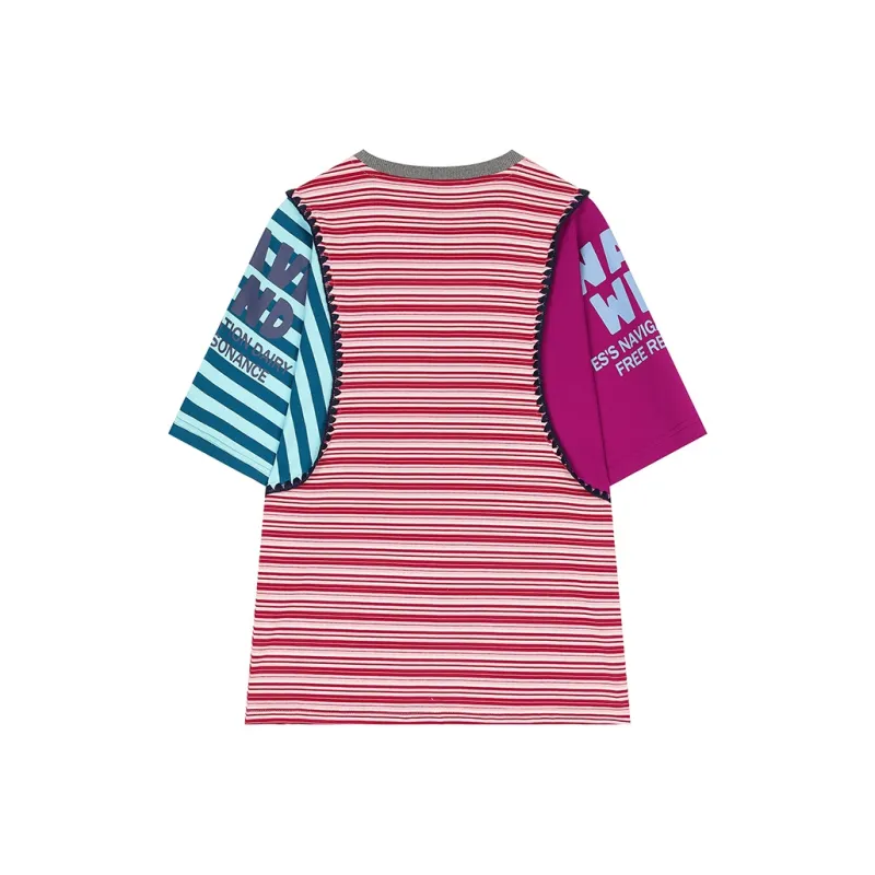 ELF SACK T Shirt Women's Red Stripes-1