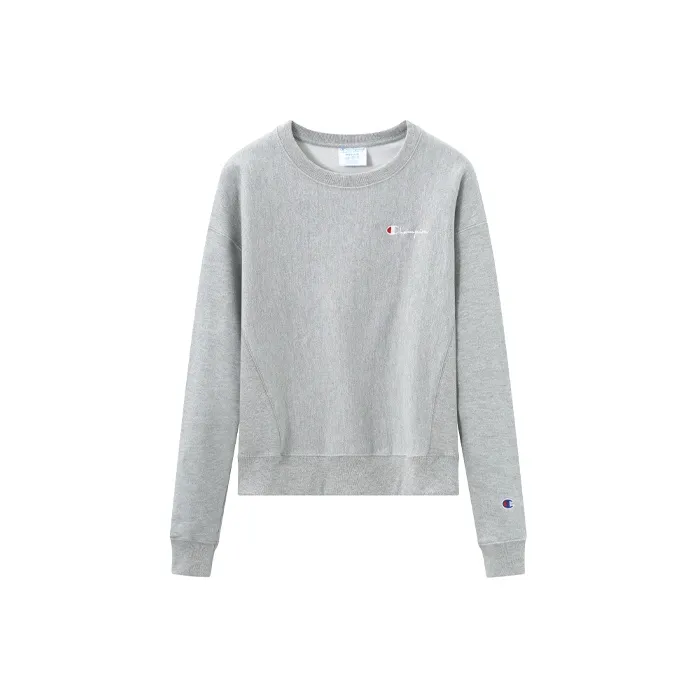 Champion Crew Neck Regular Sweatshirt US Version Unisex Light Gray-0