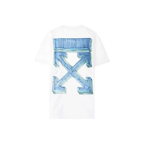 OFF WHITE Marker Blue Arrows Oversized Tee