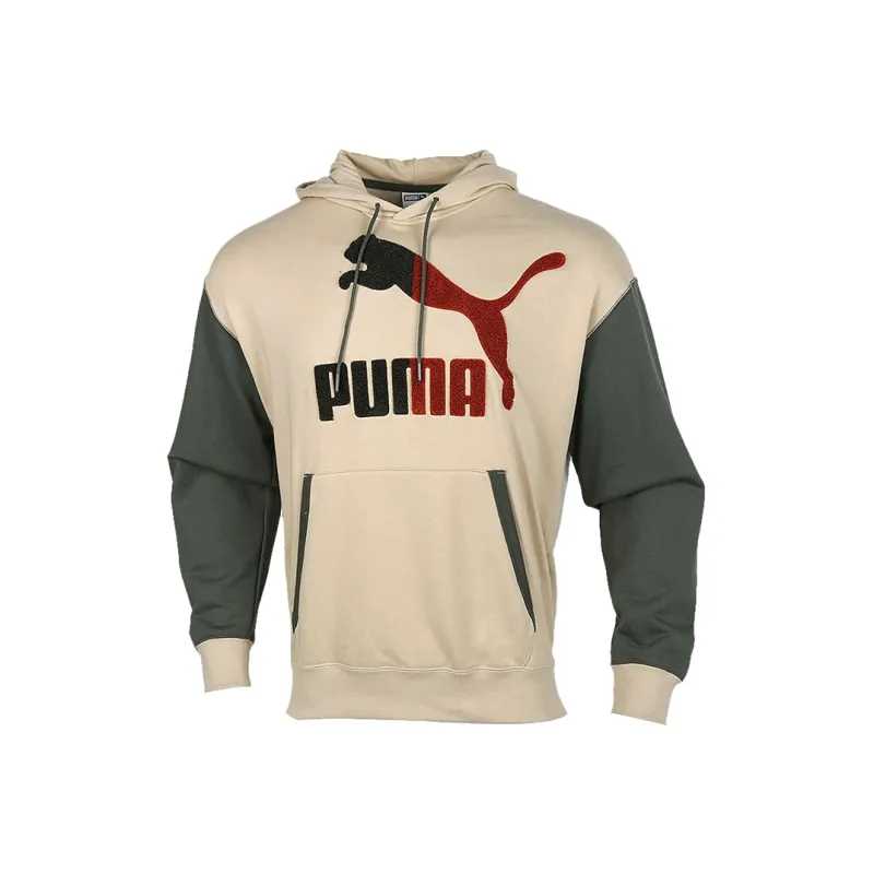 PUMA Sweatshirt Men's Gray Green & Brown Multicolor-0