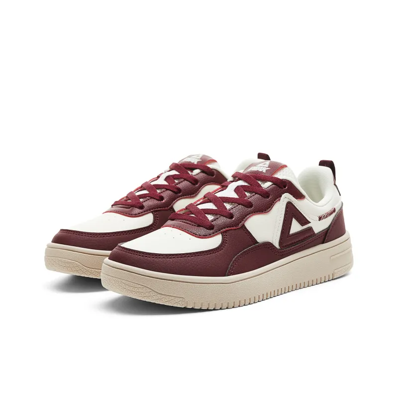 PEAK Slip Resistant Cushioning Wear Resistant Lightweight Low Top Skateboard Shoes Women's Malva Red-2
